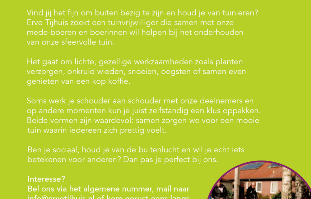 Tuinvrijwilliger